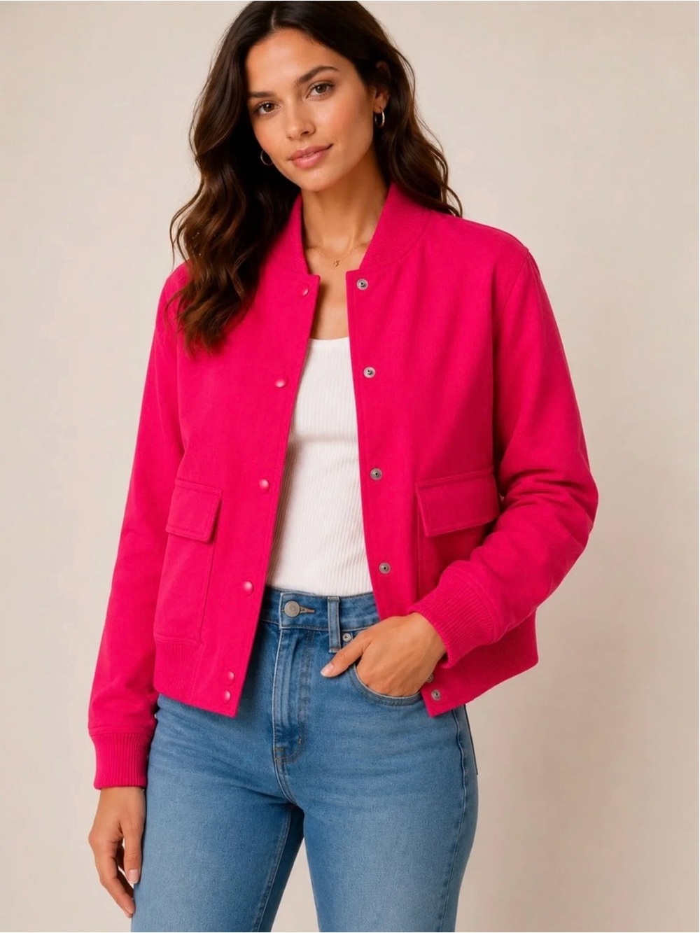 Jason Wu Hot Pink Bomber Jacket